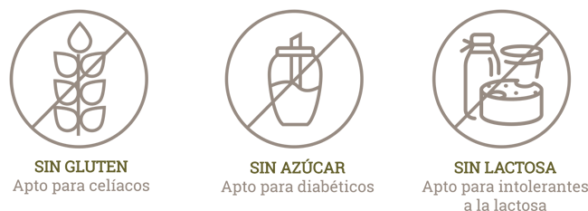 Sin Lactosa - Sin Azucar - Sin Gluten